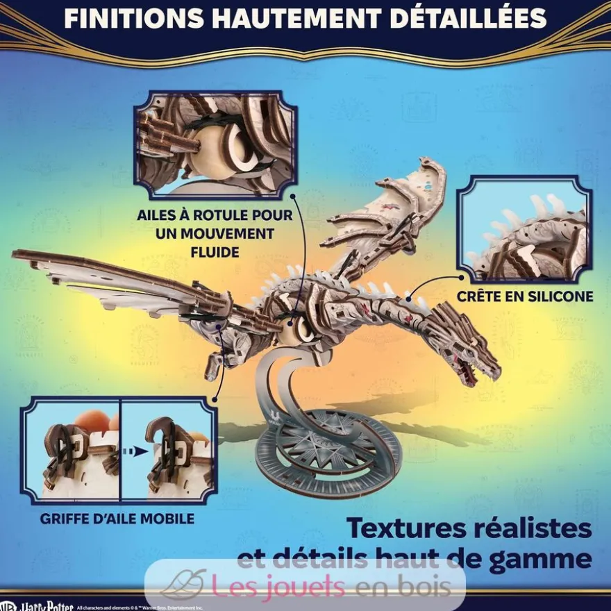 Dragon Pansedefer ukrainien Harry Potter - Puzzle 3D mécanique en bois - Ugears