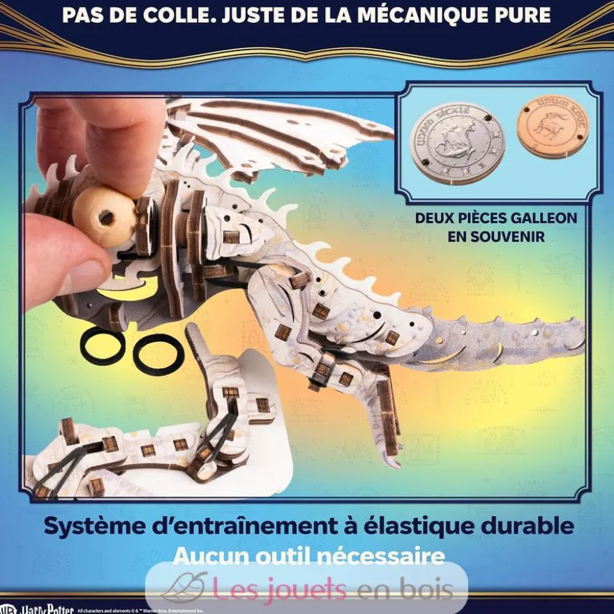 Dragon Pansedefer ukrainien Harry Potter - Puzzle 3D mécanique en bois - Ugears