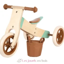 Draisienne Tricycle 2 en 1 Maxi Brun caramel - Small Foot company