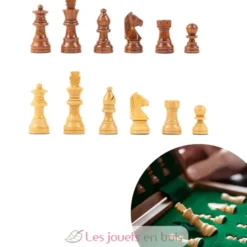 Echiquier pliant magnétique 30 cm Roi 56 mm - Bois - Wilson Jeux