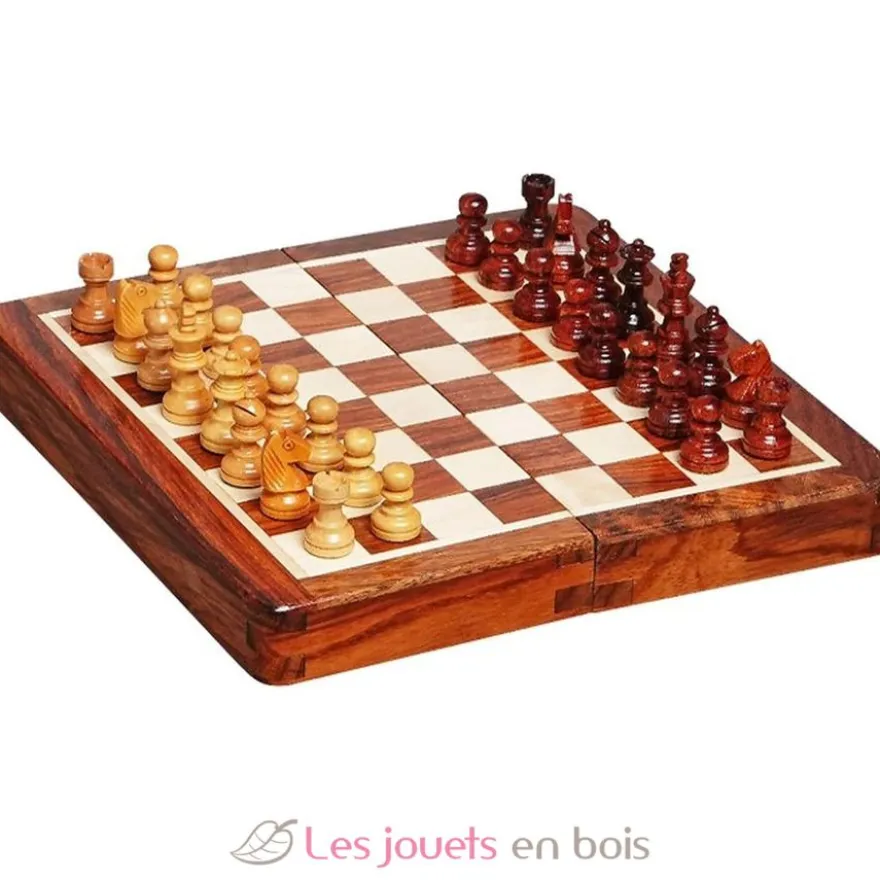Echiquier pliant magnétique 18 cm Roi 31 mm - Bois - Wilson Jeux