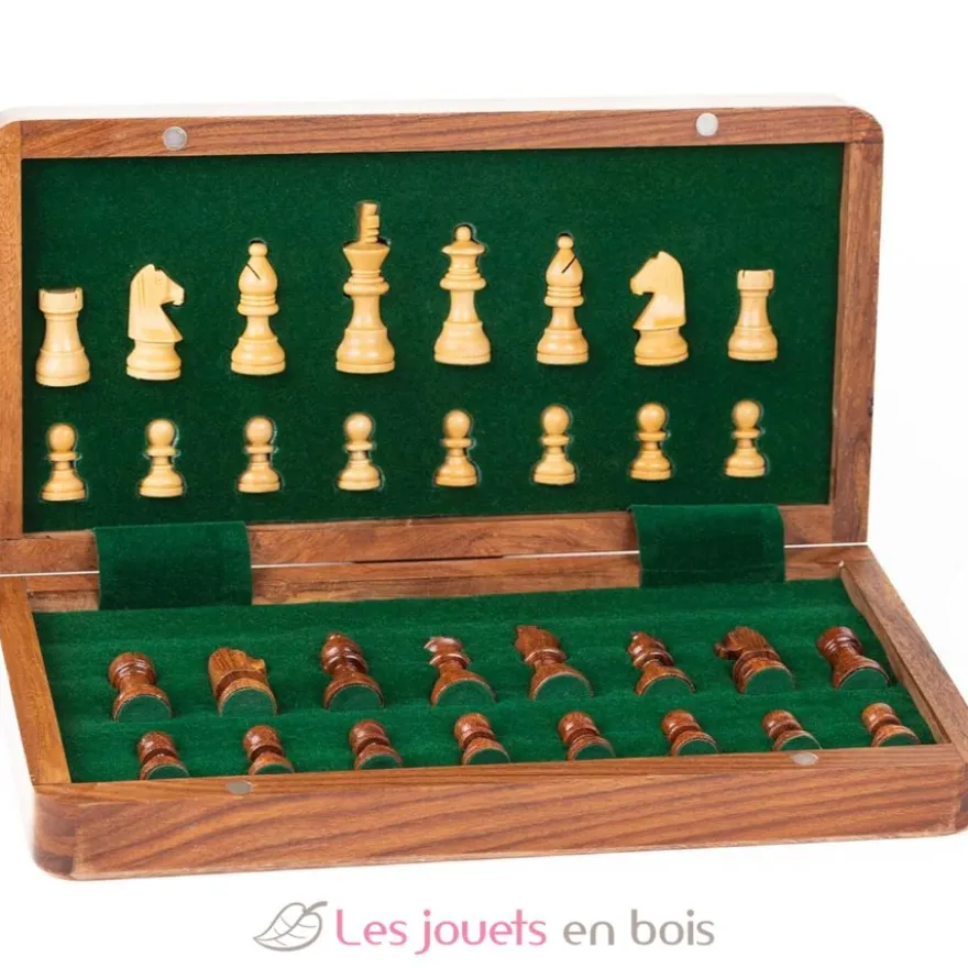 Echiquier pliant magnétique 35 cm Roi 76 mm - Bois - Wilson Jeux