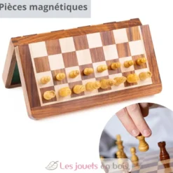 Echiquier pliant magnétique 35 cm Roi 76 mm - Bois - Wilson Jeux