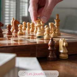 Echiquier pliant magnétique 35 cm Roi 76 mm - Bois - Wilson Jeux