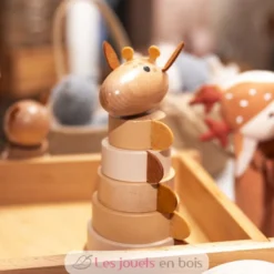 Empilable en bois Girafe Léonie - Egmont Toys