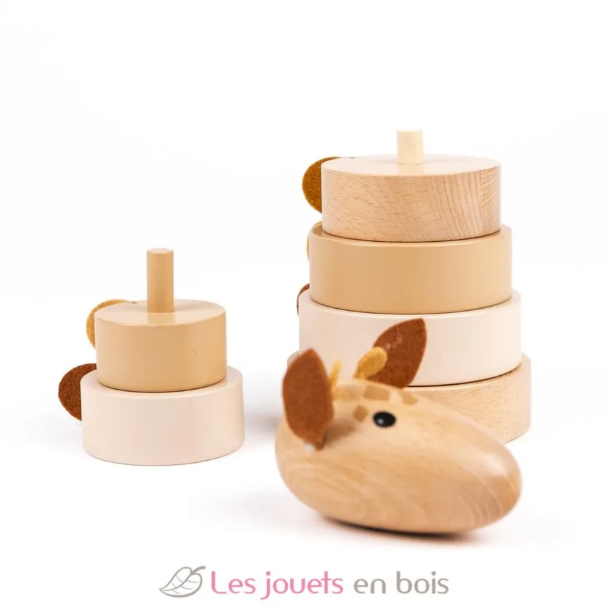 Empilable en bois Girafe Léonie - Egmont Toys