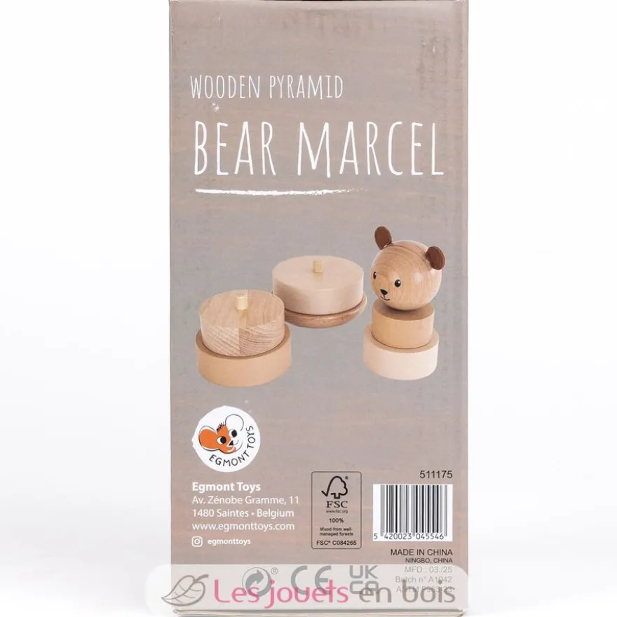 Empilable en bois Ours Marcel - Egmont Toys