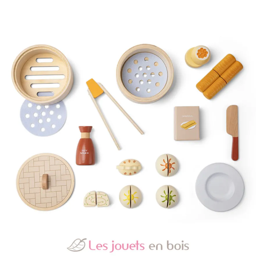 Ensemble de Dim Sum pour jouer - Bois - Woet by New Classic Toys