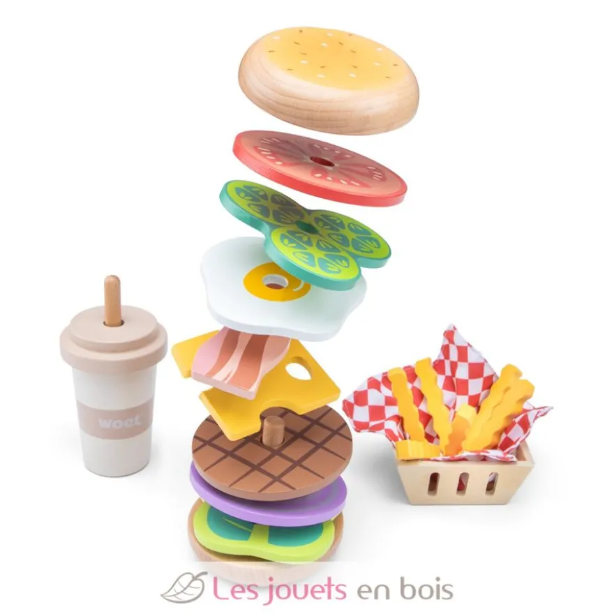 Ensemble de Fast Food en bois - New Classic Toys