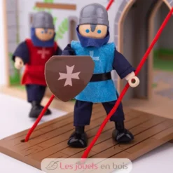 Ensemble de 4 figurines en bois Chevaliers médiévaux - Bigjigs Toys