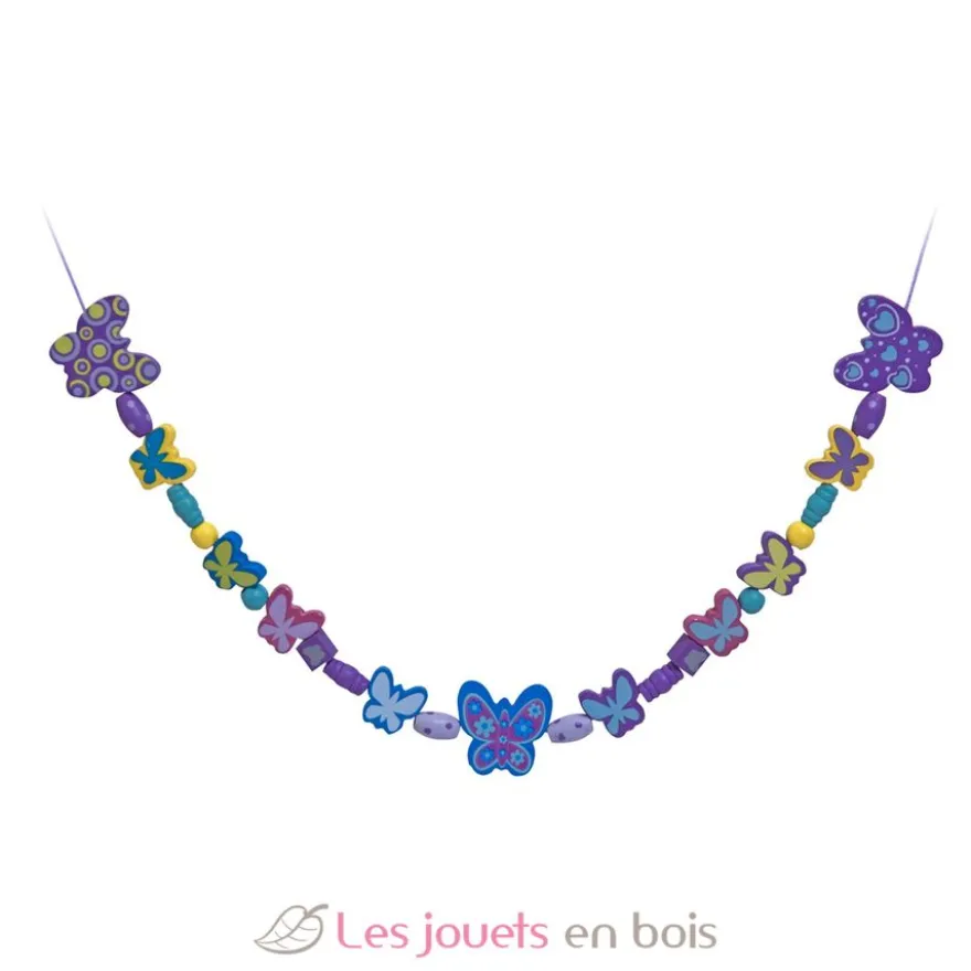 Ensemble de perles en bois Papillons - Melissa & Doug
