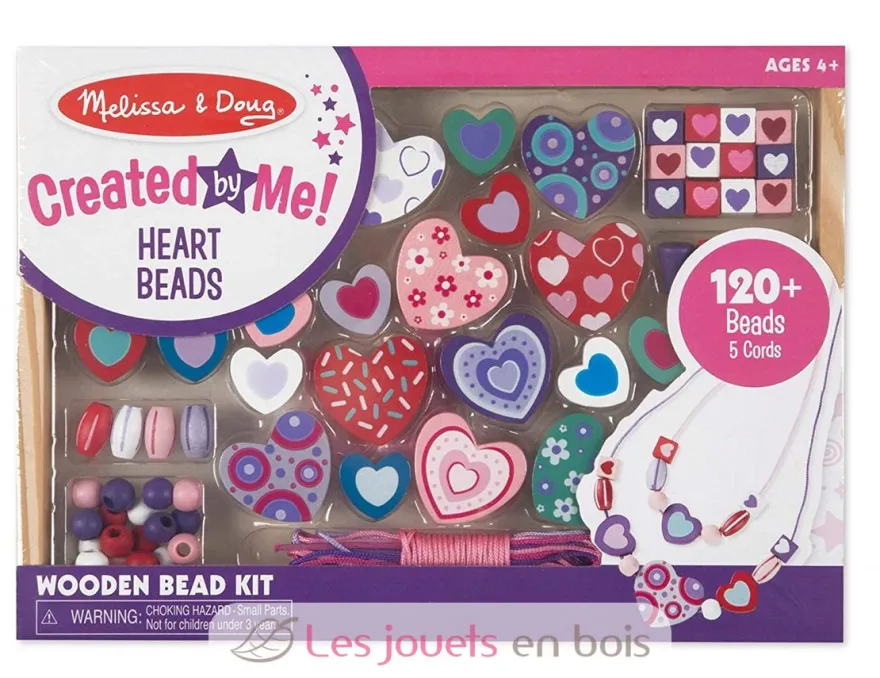 Ensemble de perles en bois Petits Cœurs - Melissa & Doug