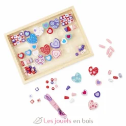 Ensemble de perles en bois Petits Cœurs - Melissa & Doug