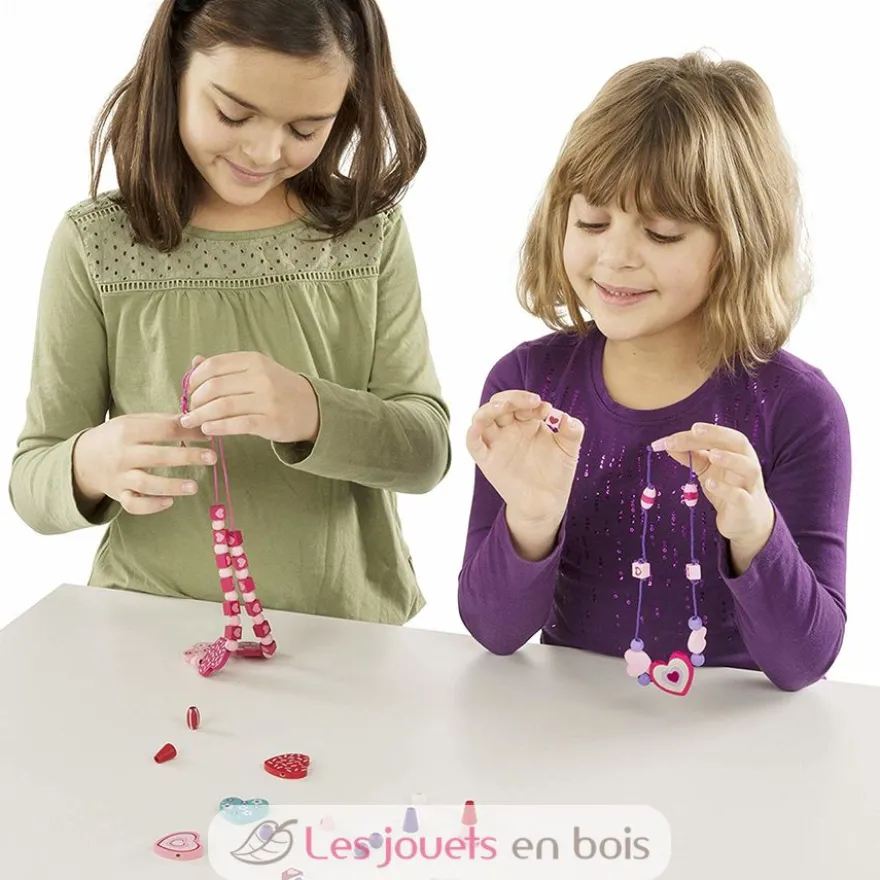 Ensemble de perles en bois Petits Cœurs - Melissa & Doug