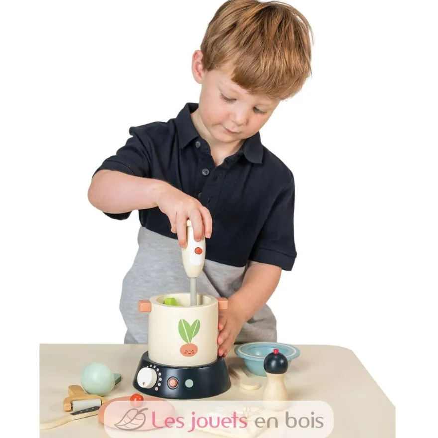 Ensemble en bois pour préparer et servir la soupe - Tender Leaf Toys