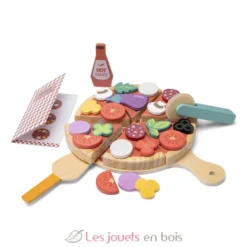 Ensemble pizza pour jouer - Bois - Woet by New Classic Toys