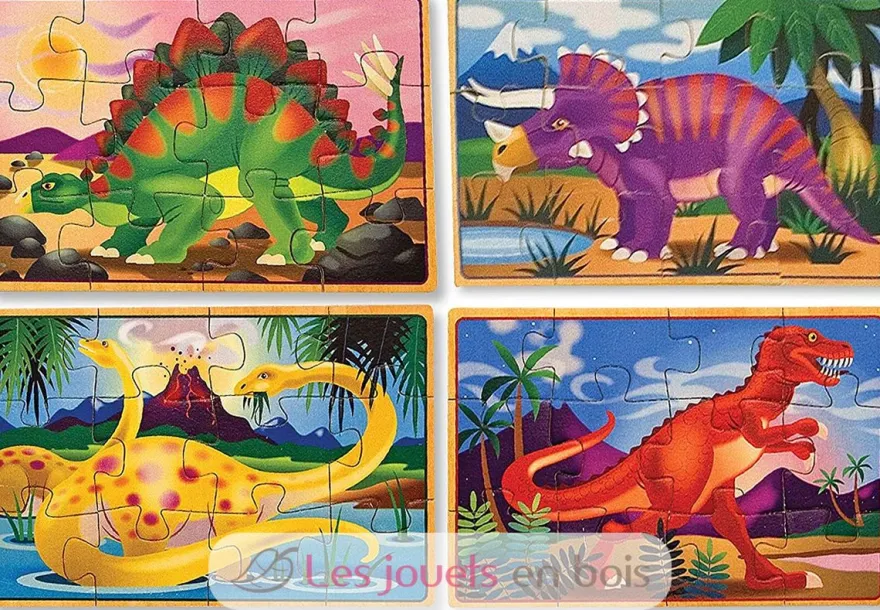Ensemble puzzles dinosaures 12 pièces - Melissa & Doug
