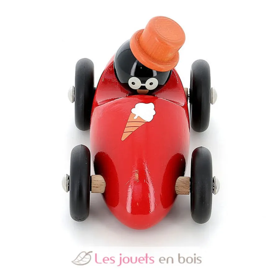 En voiture René le pingouin rouge - Vilac