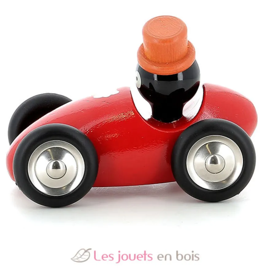 En voiture René le pingouin rouge - Vilac