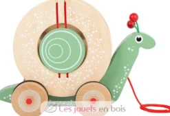 Escargot à tirer et à encastrer vert Small Foot Compagny