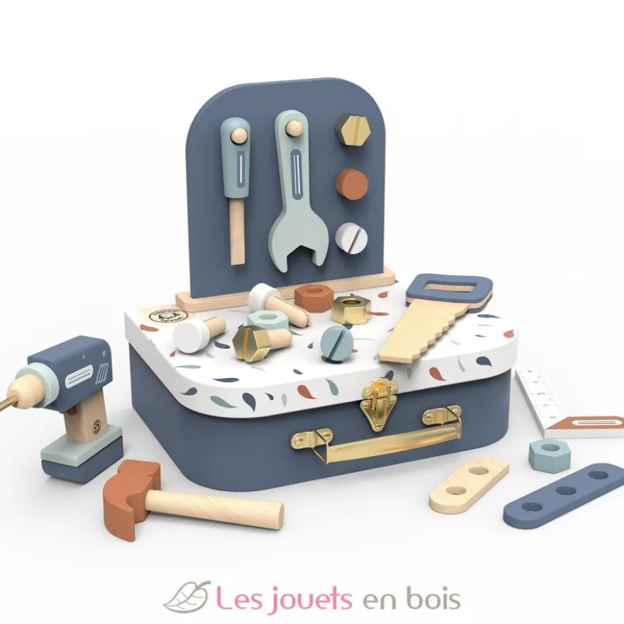 Etabli en valise avec accessoires en bois - Speedy Monkey