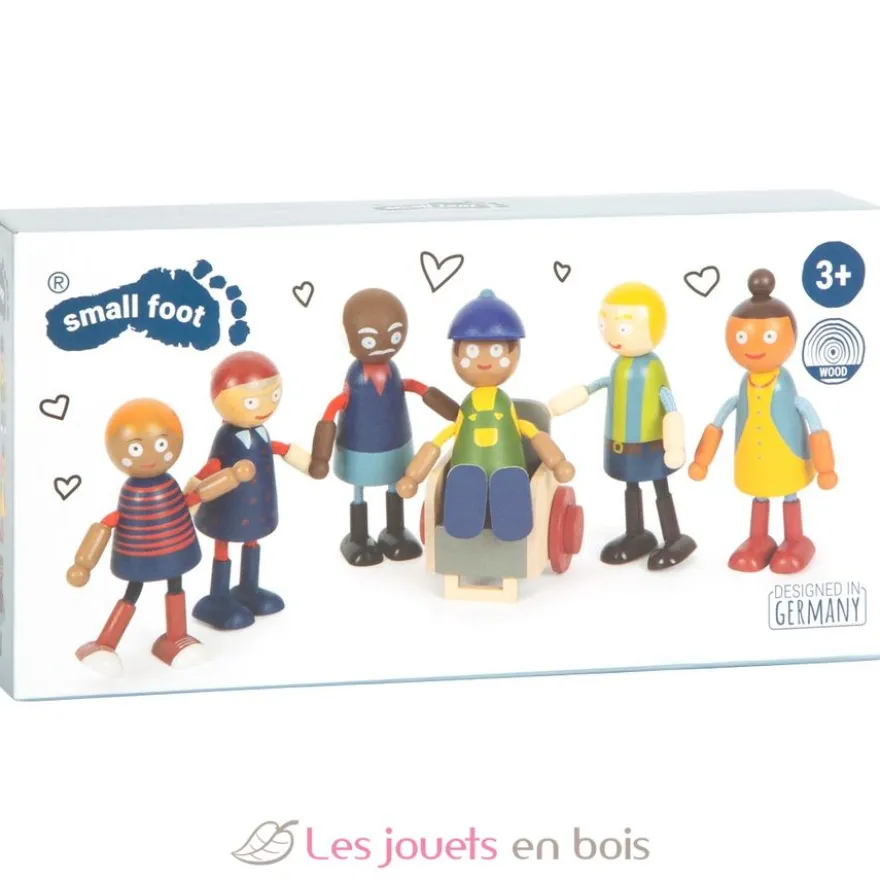 Famille de 6 poupées avec fauteuil roulant - Small foot