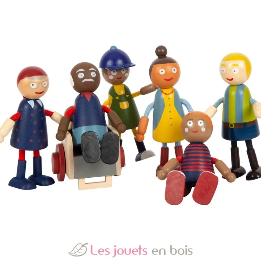 Famille de 6 poupées avec fauteuil roulant - Small foot
