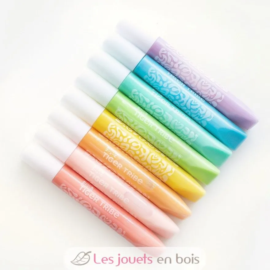 Feutres effet popcorn en relief - 8 couleurs - Tiger Tribe