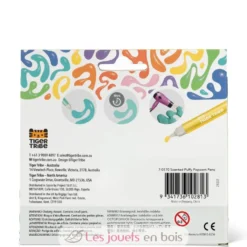 Feutres effet popcorn en relief - 8 couleurs - Tiger Tribe