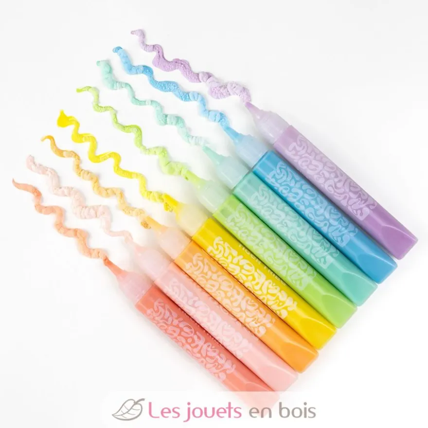 Feutres effet popcorn en relief - 8 couleurs - Tiger Tribe