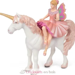 Figurine Ballerine sur sa licorne rose - Papo