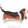 Figurine Basset Hound marron et blanc - Papo