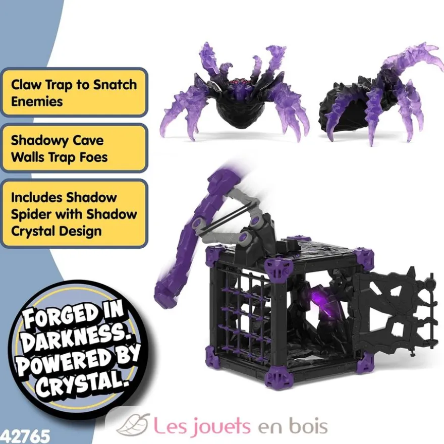 Figurine BattleCave araignée des ténèbres violet et noir - Schleich