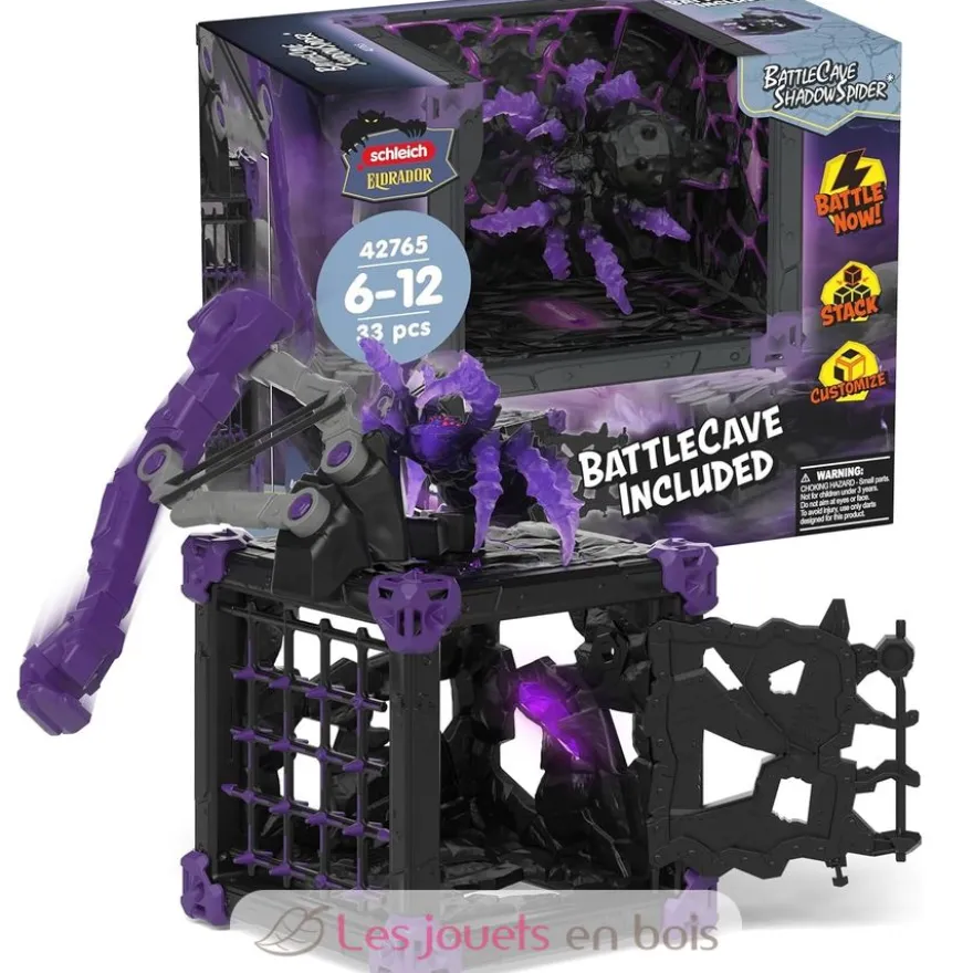 Figurine BattleCave araignée des ténèbres violet et noir - Schleich