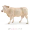 Figurine Blonde d'Aquitaine beige Papo