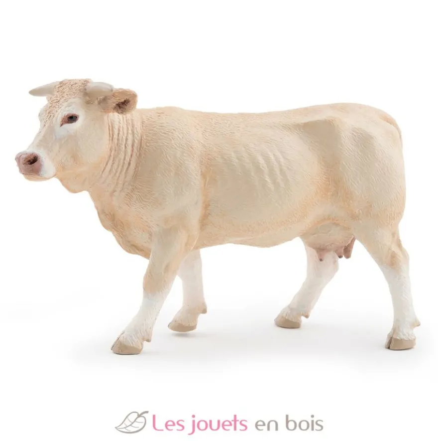 Figurine Blonde d'Aquitaine beige Papo