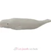 Figurine Béluga en bois blanc - Wudimals