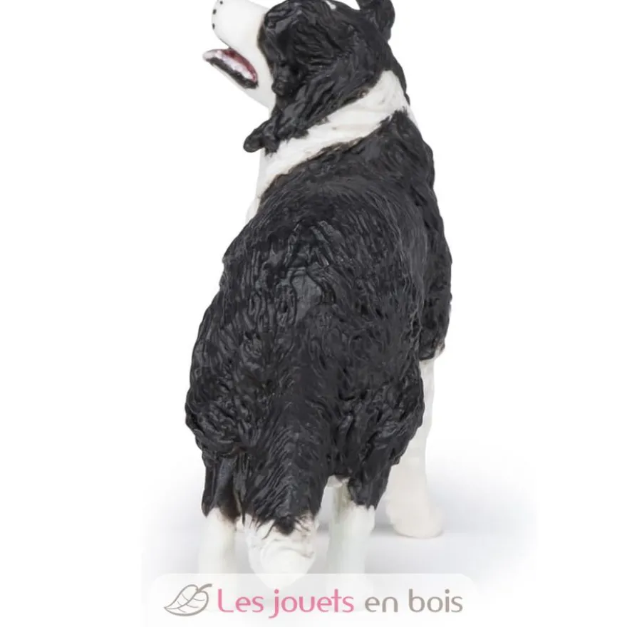 Figurine Border Collie blanc et noir - Papo