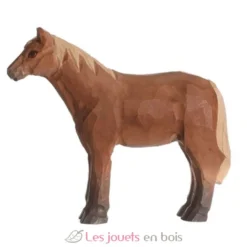 Figurine canard colvert en bois marron - Wudimals
