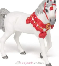 Figurine Cheval arabe Blanc en tenue de parade - Papo