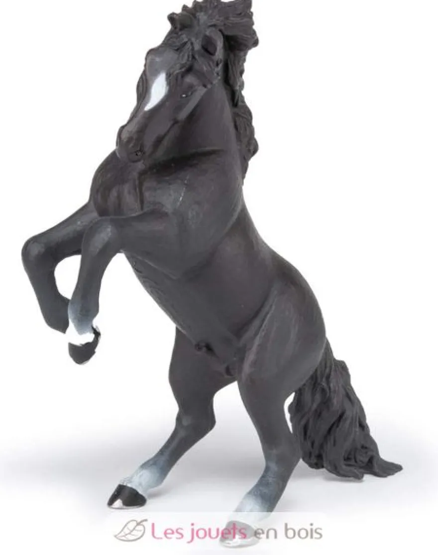 Figurine Cheval cabré noir - Papo