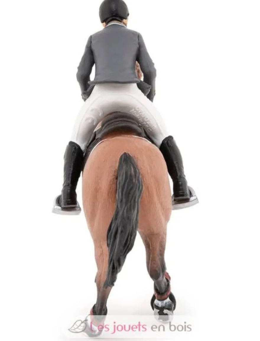 Figurine Cheval de concours et son cavalier - Papo