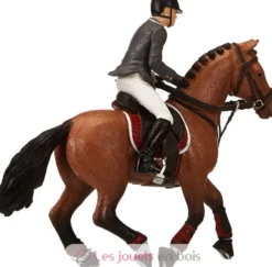 Figurine Cheval de concours et son cavalier - Papo