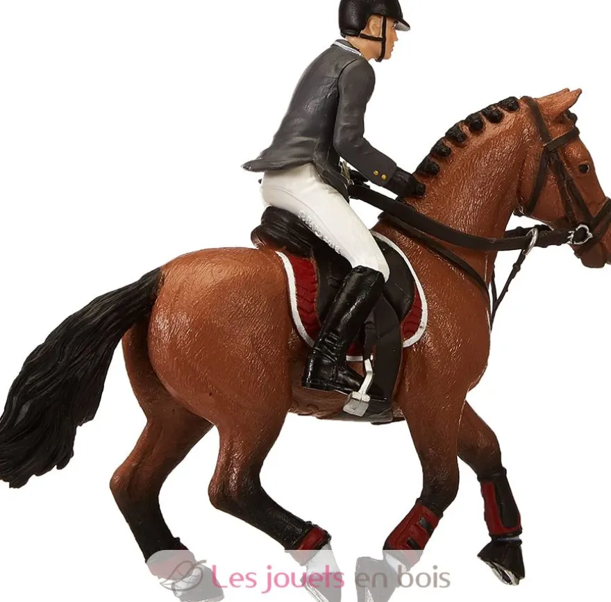 Figurine Cheval de concours et son cavalier - Papo
