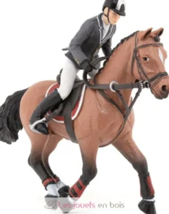 Figurine Cheval de concours et son cavalier - Papo