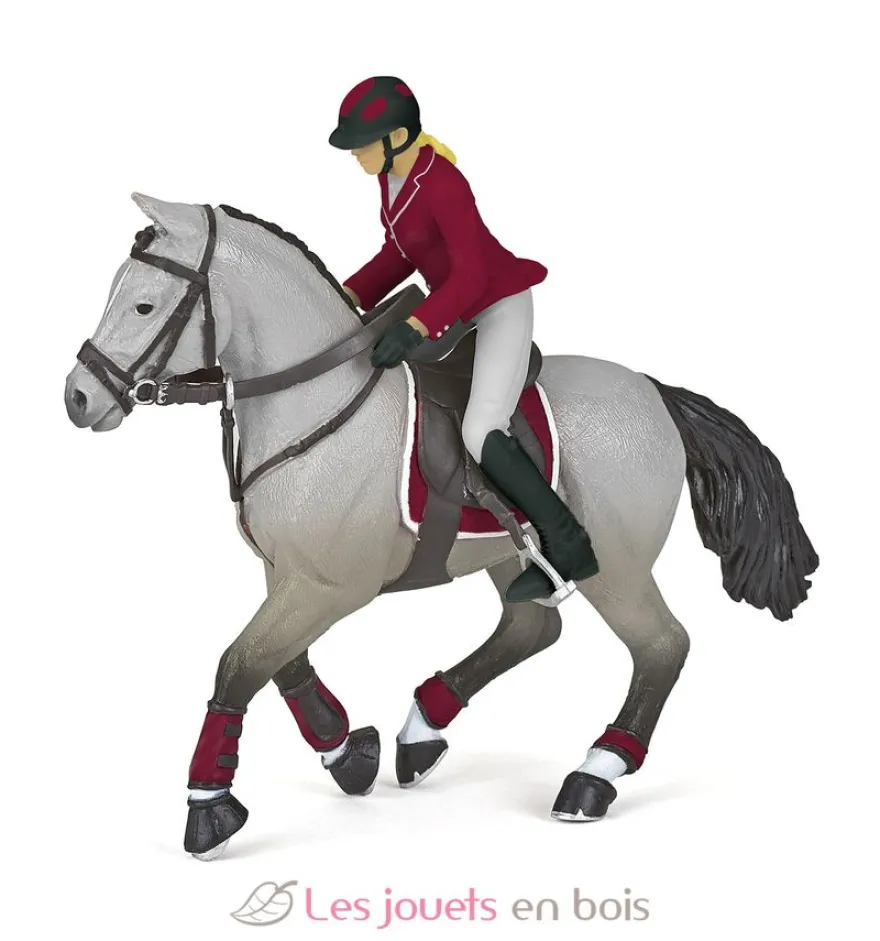 Figurine Cheval de concours et sa cavalière - Papo