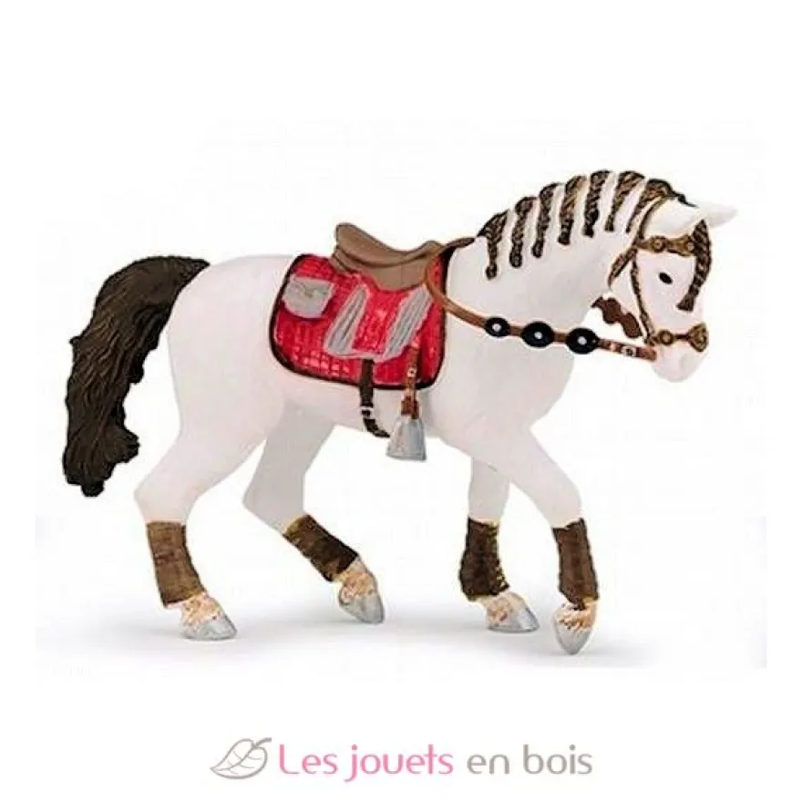 Figurine Cheval du cavalier fashion blanc - Papo