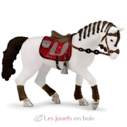 Figurine Cheval du cavalier fashion blanc - Papo