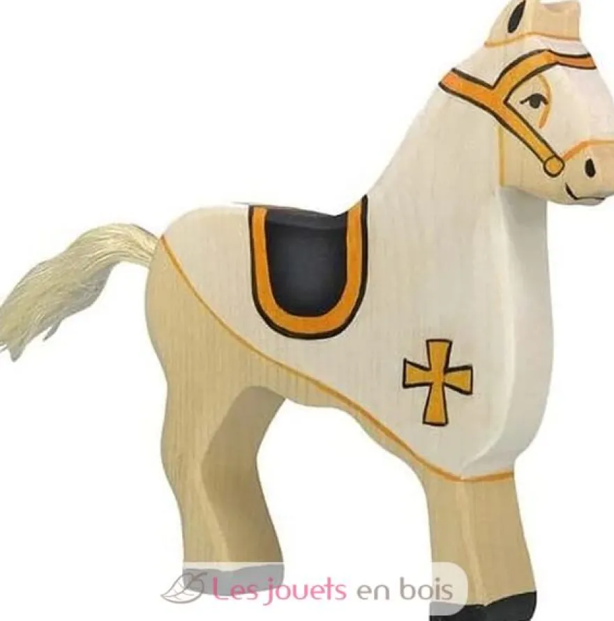 Figurine Cheval du chevalier blanc - Holztiger