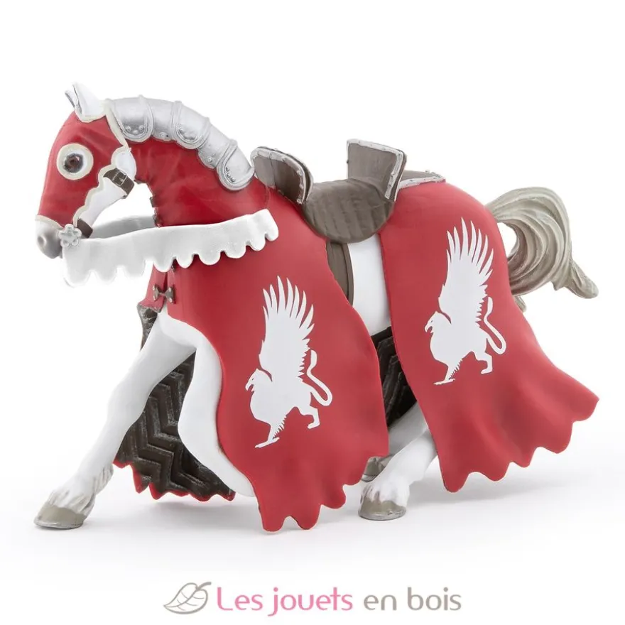 Figurine Cheval du chevalier griffon rouge - Papo